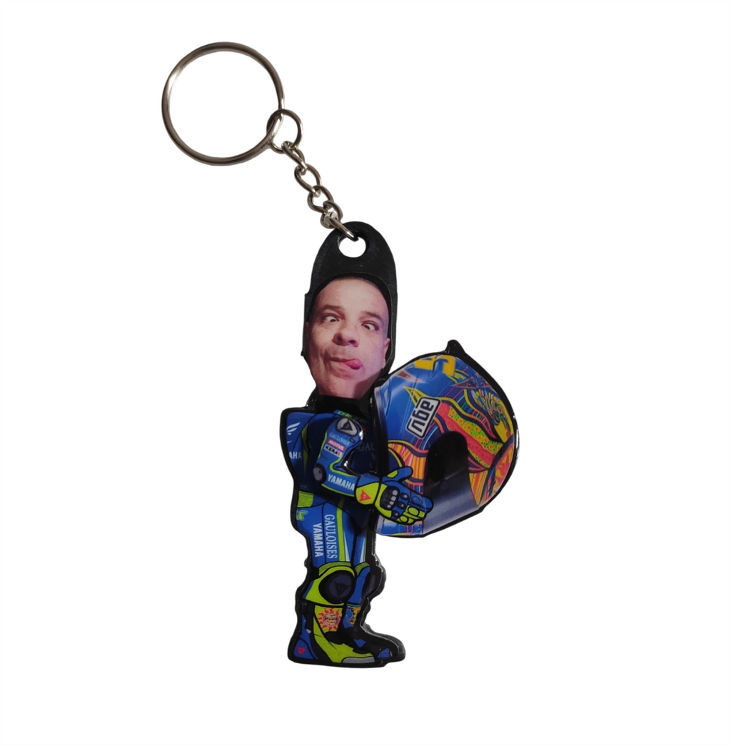 Piloto personalizado con tu cara traje V.Rossi