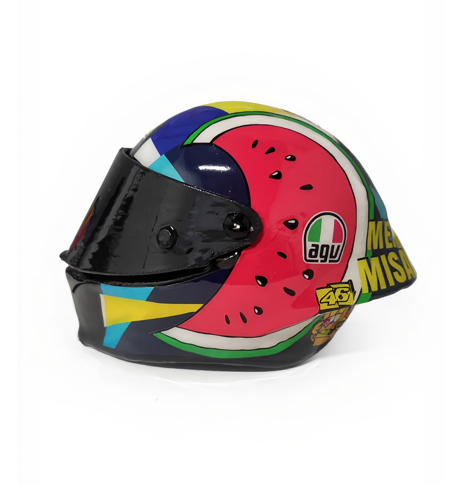 Replica mini casco ROSSI MISANO 2019