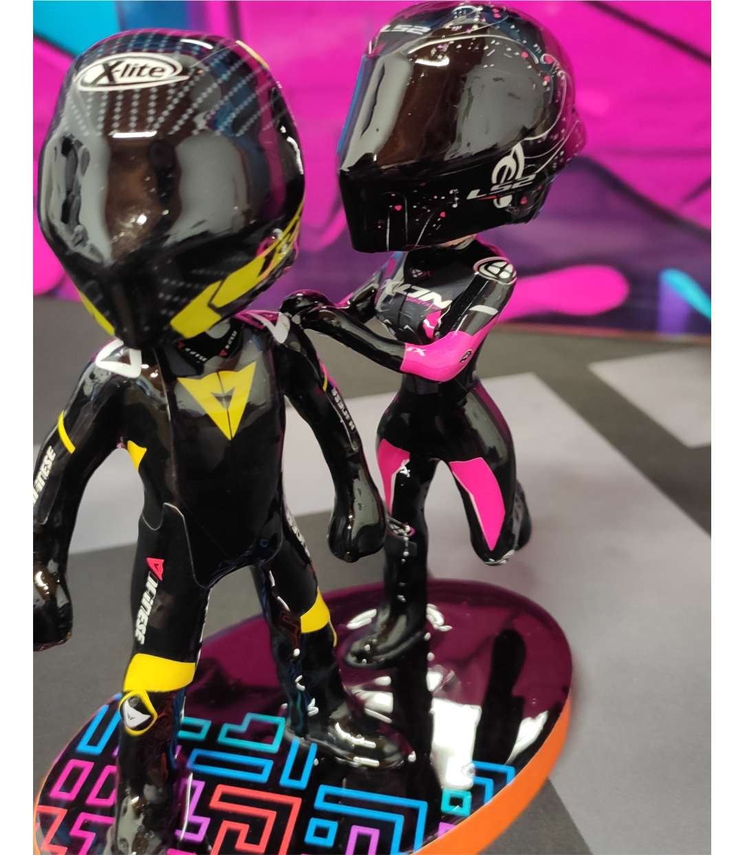 Figura pareja motera personalizada